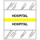 Tabbies Patient Chart Index Tabs -  "Hospital" - Yellow - 1-1/4" Tabs - 100/Package