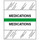 Patient Chart Index Tabs/Labels -  "Medications" - Light Green -  1/2" H x 1-1/4" W - 100/Pack