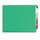 Smead 26837  End Tab Classification File Folder, 2 Divider, 2" Expansion, Letter Size, Green,  Total of 50