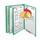 Smead 26837  End Tab Classification File Folder, 2 Divider, 2" Expansion, Letter Size, Green,  Total of 50