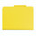 Smead 21562  Pressboard File Folder, 1/3-Cut Tab, 1" Expansion, Letter Size, Yellow, 25 per Box (21562)