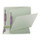 Smead 14910  Pressboard Fastener File Folder, 2 SafeShield Fasteners, Straight-Cut Tab, 2" Expansion, Letter Size, Gray/Green, Carton of 125