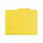 Smead 14098  Pressboard Classification File Folder with SafeSHIELD Fasteners, 3 Dividers, 3" Expansion, Letter Size, Yellow (14098)