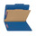 Smead 13732  Pressboard Classification File Folder with SafeSHIELD Fasteners, 1 Divider, 2" Expansion, Letter Size, Dark Blue, 10 per Box (13732)