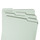 Smead 13230  Pressboard File Folder, 1/3-Cut Tab, 1" Expansion, Letter Size, Gray/Green, Total of 125