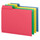 Smead 11905  3-in-1 SuperTab Section Folder, 1/3-Cut Oversized Tab, Letter Size, Assorted Colors, Carton of 120