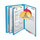 Smead 26836  End Tab Classification File Folder, 2 Divider, 2" Expansion, Letter Size, Blue,  Total of 50