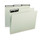 Smead Pressboard File Folder, 1/3-Cut Tab Flat Metal, 1" Expansion, Letter Size, Gray/Green, 25 per Box (13430)