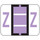 Smead 67096  BCCR Bar-Style Color-Coded Alphabetic Label, Z, Label Roll, Lavender, 500 labels per Roll, (67096)