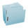 Smead 15000  100% Recycled Pressboard Fastener File Folder, 1/3-Cut Tab, 1" Expansion, Letter Size, Blue, 25 per Box (15000)