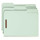 Smead 15003  100% Recycled Pressboard Fastener File Folder, 1/3-Cut Tab, 1" Expansion, Letter Size, Gray/Green, 25 per Box (15003)