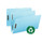 Smead 20002  100% Recycled Pressboard Fastener File Folder, 1/3-Cut Tab, 3" Expansion, Legal Size, Blue, 25 per Box (20002)