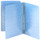 Smead Pressboard Report Cover, Metal Prong with Compressor, Side Fastener, 350 Sheets/3" Capacity, Letter Size, Blue, 25 per Box (81050)