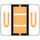 Smead 67091  BCCR Bar-Style Color-Coded Alphabetic Label, U, Label Roll, Light Orange, 500 labels per Roll, (67091)