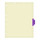 "Therapy" Side Tab 110 lb Manila Index Chart Divider-Therapy - Purple Tab Postion 4 - 100/pk