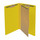 End Tab Type III Pressboard Folder - 1 Kraft divider - Legal Size - Tyvek 2" Expansion - Yellow- 10/Box