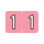 AmeriFile Sycom & Barkley Compatible Numeric Labels - Number 1 - Pink - 1 1/2 W x 1 H - Roll of 500