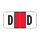 AmeriFile Jeter 2900 Series Compatible Alpha Mini Labels - 1 1/2 W x 3/4 H - Letter D - Red - 270 Labels Per Bag