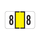AmeriFile Jeter 7300 Compatible Numeric Labels - 1 5/8 W x 15/16 H - Number 8 - Yellow - Roll of 500