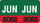 Month/Year Labels 2022 - June - 225 Labels Per Pack - 1-1/2" W x 1" H