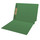 End Tab Folder - Green - Letter Size - Fastener in Position 1 - Full Cut 2-Ply Tab - 50/Box (S-01501-GRN)