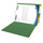 End Tab Folder - Green - Letter Size - Fastener in Position 1 - Full Cut 2-Ply Tab - 50/Box (S-01501-GRN)