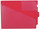 Tabbies 74520 - RED LEGAL SIZE CENTER TAB VINYL OUTGUIDE,  LEGAL - OVERALL: 9-1/2"H x 15-3/4"W, BODY SIZE: 9-1/2"H x 15-1/4"W, RED, 10/PACK