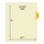 "Procedures"  Side Tab Medical Chart Dividers - Tab in Position 3 - Light Amber colored Mylar - 125# Manila - (100/Pkg)