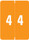 Smead Numeric Label - XLCC Series - Number "4" - Orange - 2" H x 1-1/2" W - 500/Roll
