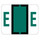 Jeter Series 6500 Alpha Labels - Letter "E" - Dark Green - 1-1/4" W x 1" H - Labels on Sheets - Total of 250 Labels