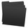 Black Letter Size Top Tab Single Ply Folders with 1/3 Cut Assorted Tabs, 11 pt Black Stock, 100/Box