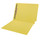 YELLOW End Tab Folder - Letter Size - Fastener in Position 1 - Full Cut 2-Ply Tab - 11 Pt. Yellow Stock - 50/Box