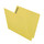 YELLOW End Tab Folder - Letter Size - Fastener in Position 1 - Full Cut 2-Ply Tab - 11 Pt. Yellow Stock - 50/Box