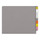 GRAY End Tab Folder - Letter Size - Fastener in Position 1 - Full Cut 2-Ply Tab - 11 Pt. Stock - 50/Box