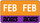 Month/Year Labels 2023 - February - 225 Labels Per Pack - 1-1/2" W X 1" H