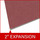 Dark red legal size end tab classification folder with 2" russet brown tyvek expansion. 25 pt type 3 pressboard stock, 25/Box