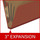 Red letter size top tab three divider classification folder with 3" russet brown tyvek expansion, with 2" bonded fasteners on inside front and inside back and 1" duo fastener on dividers. 25 PT. Type III Pressboard - 10/BOX