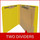 Yellow letter size End Tab 2 divider Classification Folder with 2" yellow tyvek expansion, with 2" bonded fasteners on inside front and inside back and 1" duo fastener on dividers. 25 pt type 3 pressboard stock covers, 10/Box