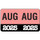 Month/Year Labels 2025 - August - 225 Labels Per Pack