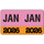 Month/Year Labels 2026 - January - 225 Labels Per Pack
