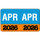 Month/Year Labels 2026 - April - 225 Labels Per Pack