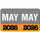 Month/Year Labels 2026 - May - 225 Labels Per Pack