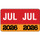 Month/Year Labels 2026 - July - 225 Labels Per Pack