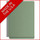 Green letter size end tab classification folder with 2" gray tyvek expansion and 2" bonded fasteners on inside front and inside back. 25 pt type 3 pressboard stock. Packaged 25/125.