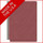 Dark red letter size end tab classification folder with 2" russet brown tyvek expansion and 2" bonded fasteners on inside front and inside back. 25 pt type 3 pressboard stock. Packaged 25/125.