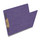 Purple letter size end tab classification folder with 2" gray tyvek expansion and 2" bonded fasteners on inside front and inside back. 25 pt type 3 pressboard stock. Packaged 25/125.