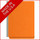 Orange letter size end tab classification folder with 2" gray tyvek expansion, with 2" bonded fasteners on inside front and inside back and 1" duo fastener on dividers. 18 pt. paper stock and 17 pt brown kraft dividers. Packaged 10/50.