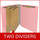 Pink letter size end tab classification folder with 2" gray tyvek expansion, with 2" bonded fasteners on inside front and inside back and 1" duo fastener on dividers. 18 pt. paper stock and 17 pt brown kraft dividers. Packaged 10/50.