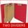 Red letter size end tab classification folder with 2" gray tyvek expansion, with 2" bonded fasteners on inside front and inside back and 1" duo fastener on dividers. 18 pt. paper stock and 17 pt brown kraft dividers. Packaged 10/50.