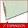 Pale green legal size end tab classification folder with 2" gray tyvek expansion and 2" bonded fasteners on inside front and inside back. 25 pt type 3 pressboard stock, 25/Box